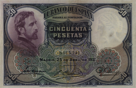 Spain  P82 50 Pesetas 1931