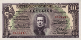 Uruguay  P42 10 Pesos 1939