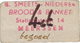 Netherlands, Meersen, H. Smeets - Niederer BROOD & BANKET Modern PL696.1a 1+2+3+4 Cent 1980