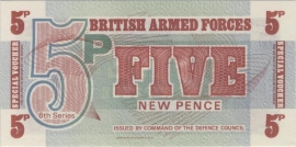 Engeland, Militaire uitgaven -- 5 New Pence 1972 M47- Bradbury and Wilkinson