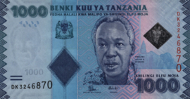 Tanzania  P41 1.000 Shillings 2015