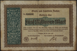Germany - Emergency issues - Aachen   Keller 1 5.000.000 Mark 1923
