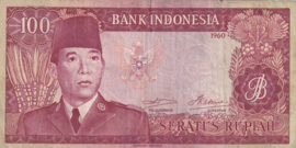 Indonesië  P86 100 Rupiah 1960