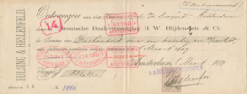 Netherlands, Amsterdam, Quittance, Twentse Bankvereniging B.W. Blijdenstein & Co., 1909