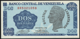 Venezuela  P69 2 Bolivares 1989