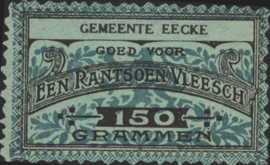België - Noodgeld - Eecke   NL0.Blauw op groen 150 Grammen 1914-'18 (No date)