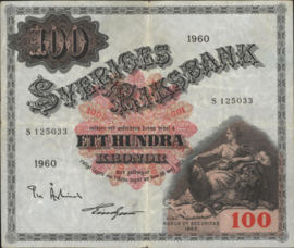 Zweden  P48.b 100 Kroner 1960