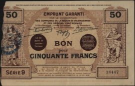 France - Emergency - Valenciennes JPV-59.2574 50 Francs 1916