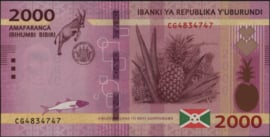 Burundi  P52/B238 2.000 Francs 2018