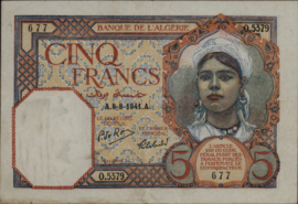 Algerije  P77 5 Francs 1941