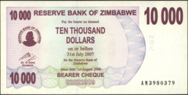 Zimbabwe  P46.b 10,000 Dollars 2006