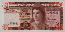 Gibraltar  P20 1 pound 1988