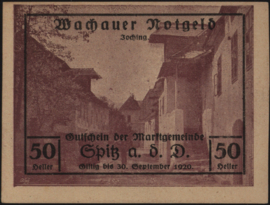 Oostenrijk - Noodgeld - Wachauer Notgeld KK. 1122 50 Heller 1920 (No date)