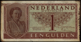 Nederland - Muntbiljet   PL7.b 1 Gulden 1949