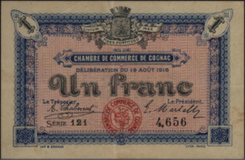 Frankrijk - Noodgeld - Cognac JPV-49 1 Franc 1916