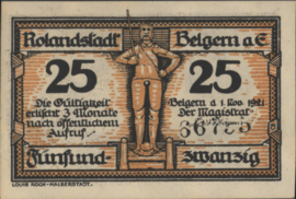 Duitsland - Noodgeld - Belgern  Grab/Mehl.:70 25 Pfennig 1921