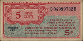 United States of America (USA)   PM8 5 Cents (19)47 (No date)