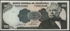 Venezuela  P63/B328 20 Bolivares 1981-'95