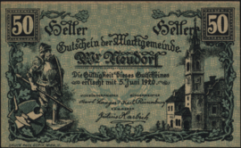 Austria - Emergency issues - Wiener Neudorf KK: 1229.Ia 50 Heller 1920