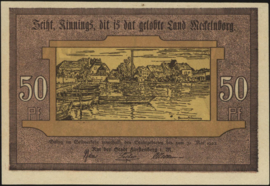 Duitsland - Noodgeld - Fürstenberg in Meckl Grab.:402 50 Pfennig 1922