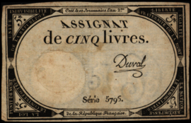 France - Domaines Nationaux  PA76.041/100.Duval 2 5 Livres 1793