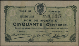 Frankrijk - Noodgeld - Fourmies JPV-59.1102 50 Centimes 1915