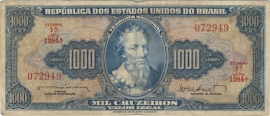 Brazil P173.b 1,000 Cruzeiros (old) 1961-63 (No Date)