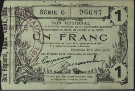 France - Emergency - Fourmies JPV-59.1116 1 Franc 1916