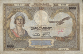Joegoslavië  P29 1.000 Dinara 1931
