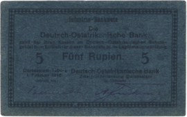 Duitsland - Oost Afrika  P36 5 Rupien 1916