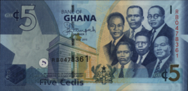 Ghana  P38 5 Cedis 2015