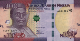 Nigeria  P41 100 Naira 2014 COMMEMORATIVE