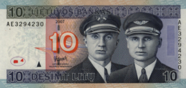 Lithuania  P65 10 Litu 2001