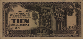 Netherlands Indies, Japanese Occupation 1942-1945  PLNI25 10 Gulden 1942