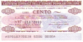L'Istituto Centrale Delle Banche Popolari Italiane - 100 Lire