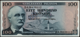 Iceland  P44 100 Kroner 1961