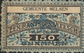 België - Noodgeld - Melsen   NL0.Blauw op wit 150 Grammen 1914-'18 (No date)