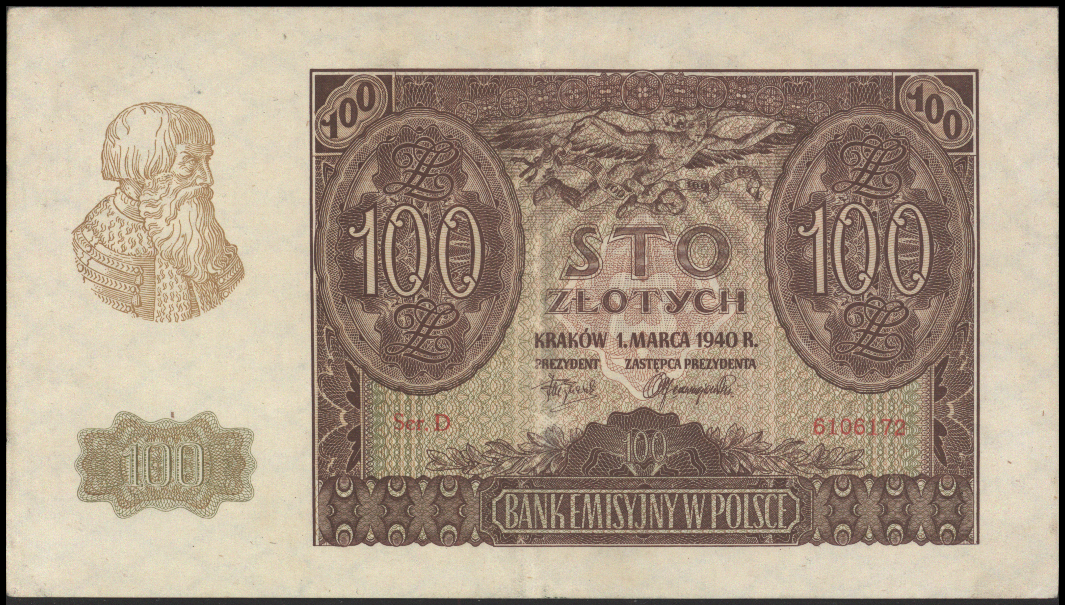 Polen  P97.D 100 Zlotych 1940
