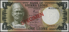 Sierra Leone   P5.b.PCS2 1 Leone 1978 SPECIMEN