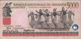Rwanda  P28.a 5,000 Francs 1998
