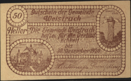 Austria - Emergency issues - Weistrach KK.:1161 50 Heller 1920