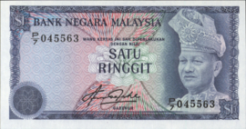 Malaysia  P13 1 Ringgit 1976 (No date)