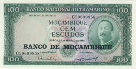 Mozambique P117.a 100 Escudos 1961 (No date)