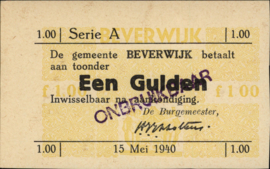 Netherlands, Beverwijk, WO-II PL220.1 1 Gulden 1940