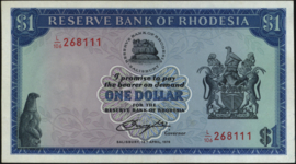 Rhodesië  P34/B107 1 Dollar 1978
