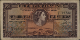 Bermuda  P18/B119 5 Shillings 1957