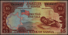 Samoa  P26.a 5 Tala 1985