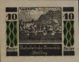 Oostenrijk - Noodgeld - Golling KK.: 249 10 Heller 1920