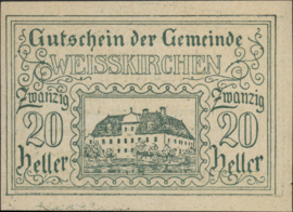 Oostenrijk - Noodgeld - Weisskirchen KK. 1160.a 20 Heller 1920 (No date)