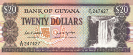 Guyana  P27/B105 20 Dollars 1988